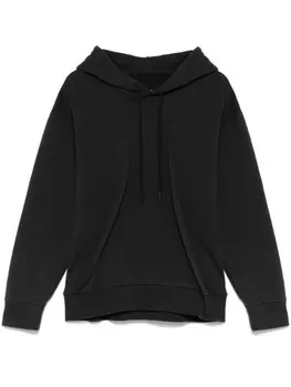 Худи со складками MM6 Maison Margiela, черный