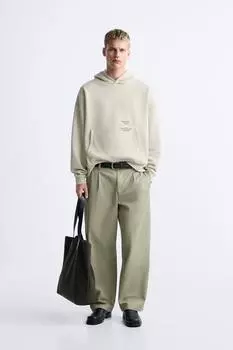 Худи со слоганом ZARA, кэмел