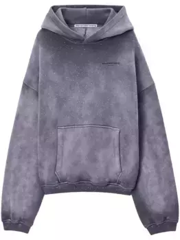 Худи со стразами Alexander Wang, фиолетовый