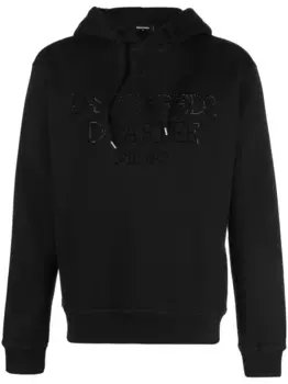 Худи со стразами DSQUARED2, черный