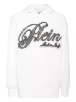 Худи со стразами Philipp Plein, белый