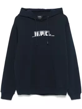 Худи со змеиным принтом A.P.C., синий