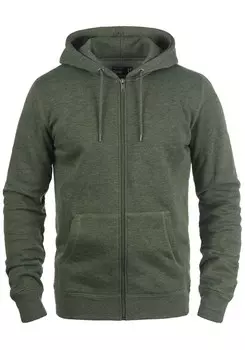 Худи !Solid Zip-Up Hoodie Berti, темно-зеленый