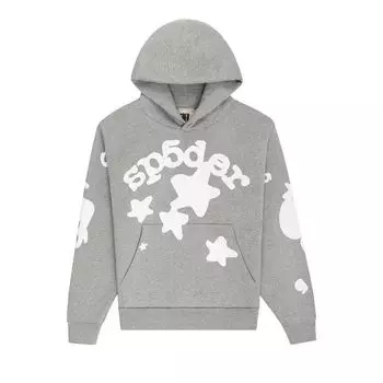 Худи Sp5der Beluga Hoodie 'Dark Heather Grey', серый
