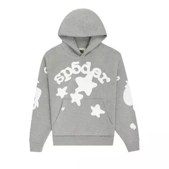Худи Sp5der Beluga Hoodie 'Dark Heather Grey', серый