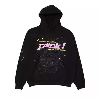 Худи Sp5der Pullover Hoodie Black, черный