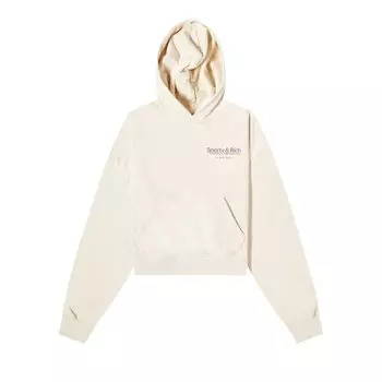 Худи Sporty & Rich Club Cropped 'Cream/Faded Lilac', кремовый
