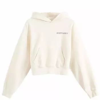 Худи Sporty & Rich H&W Club Cropped Hoodie, цвет Cream
