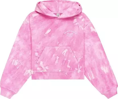Худи Sporty & Rich Wellness Studio Tie Dye Cropped 'Taffy/White', розовый