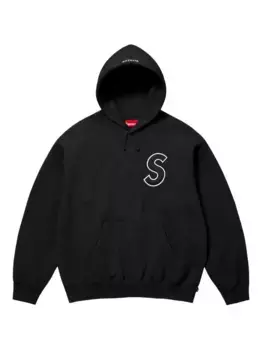 Худи SS 25 Black с логотипом Supreme, черный