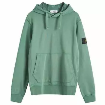 Худи Stone Island Cotton Fleece Garment Dyed Hoodie, цвет Sage