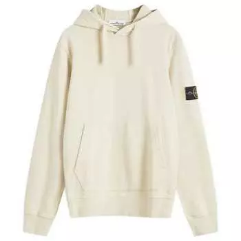 Худи Stone Island Cotton Fleece Garment Dyed Hoodie, цвет Plaster