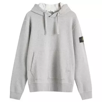 Худи Stone Island Cotton Fleece Garment Dyed Hoodie, цвет Melange Grey