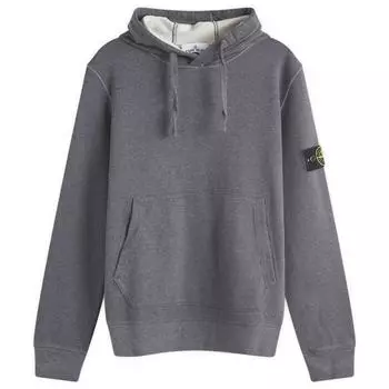 Худи Stone Island Cotton Fleece Garment Dyed Hoodie, цвет Melange Dark Grey