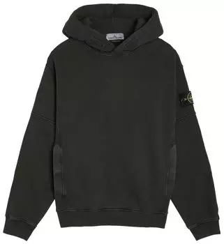 Худи Stone Island Garment Dyed Hoodie 'Black', черный
