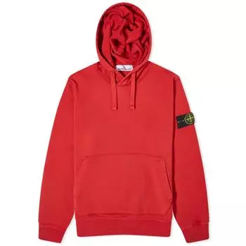 Худи Stone Island Garment Dyed Popover Hoodie, красный