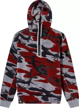 Худи Stone Island Heritage Camo Fleece Hoodie 'Camo Red', красный