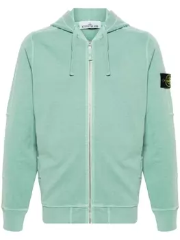 Худи Stone Island из хлопка со значком компаса, зеленый