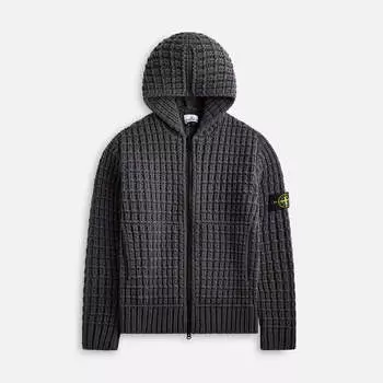 Худи Stone Island Zip Knit Hoodie, цвет Lead Grey