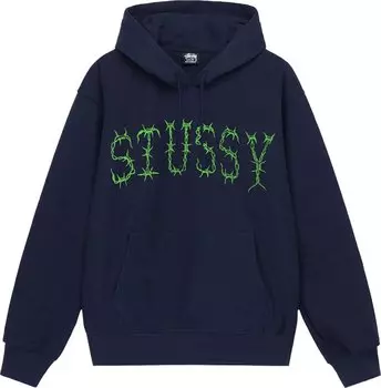 Худи Stussy Barb Hoodie 'Navy', синий