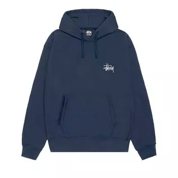 Худи Stussy Basic Logo Hoodie 'Navy', синий
