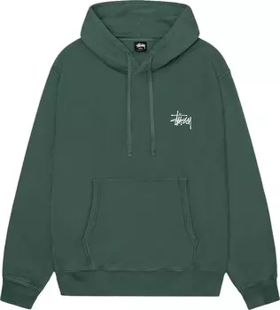Худи Stussy Basic Pigment Dyed 'Forest', зеленый