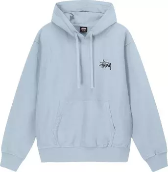Худи Stussy Basic Pigment Dyed Hoodie 'Sky Blue', синий