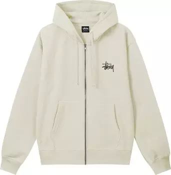 Худи Stussy Basic Zip Hoodie 'Stone', кремовый