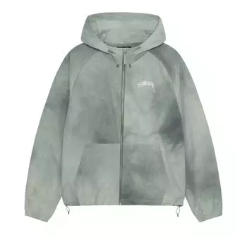 Худи Stussy Beach Shell Wave Dye Zip Hoodie, зеленый