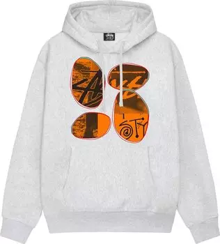 Худи Stussy David Carson Vespa 'Ash Heather', серый