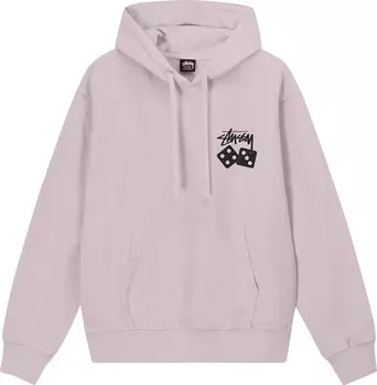 Худи Stussy Dice Pigment Dyed Hoodie 'Blush', фиолетовый