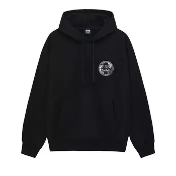 Худи Stussy Dot Stamp Hoodie, черный