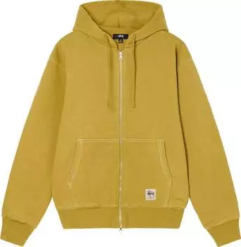 Худи Stussy Double Face Label Zip Hoodie 'Gold', золотой