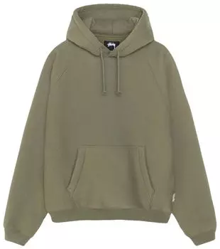 Худи Stussy Fleece Raglan Hoodie 'Olive', зеленый