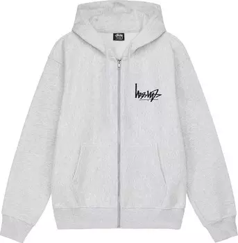 Худи Stussy Flipped Zip Hoodie 'Ash Heather', серый