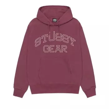 Худи Stussy Gear Hoodie Oxblood, красный