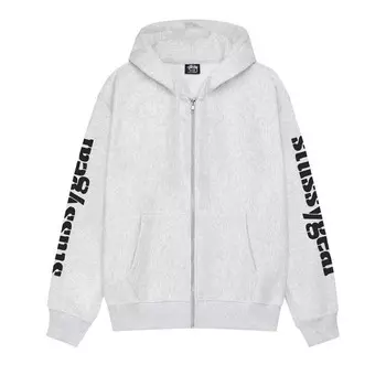 Худи Stussy Gear Zip Hoodie Ash Heather, серый