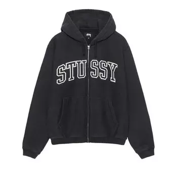Худи Stussy Outline Zip Hoodie, черный
