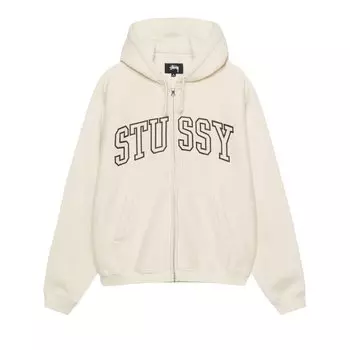 Худи Stussy Outline Zip Hoodie, кремовый