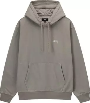 Худи Stussy Overdyed Stock Logo Hoodie 'Sand', серый