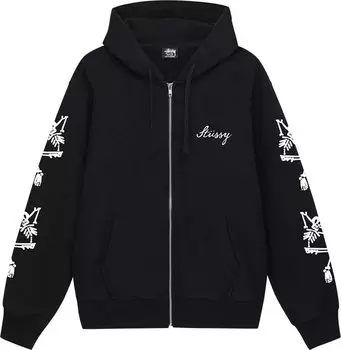 Худи Stussy Paradise Lost Zip Hoodie 'Black', черный