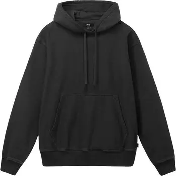 Худи Stussy Pigment Dyed Fleece Hoodie 'Black', черный