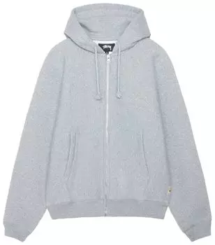 Худи Stussy Raglan Zip Hoodie 'Grey Heather', серый