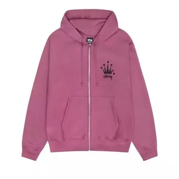 Худи Stussy Regal Crown Zip Hoodie Berry, розовый