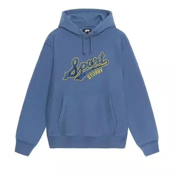 Худи Stussy Satin Patch Oversized Hoodie 'Blue', синий