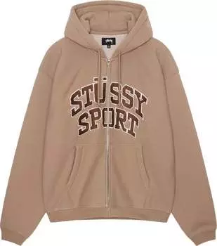 Худи Stussy Sport Zip 'Tan', загар