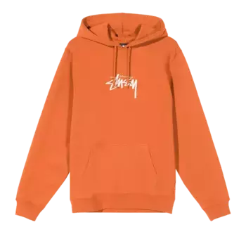 Худи Stussy Stock Logo Appliqu 'Tangerine', оранжевый
