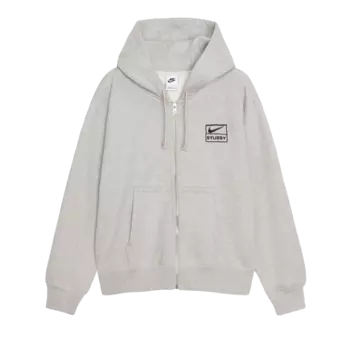 Худи Stussy x Nike Pigment Dyed Fleece Zip 'Grey Heather', серый