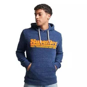 Худи Superdry 70S Retro Font Logo, синий