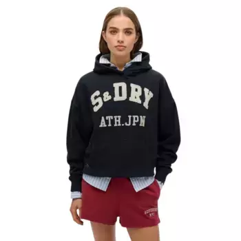 Худи Superdry Ath Ess Appliq Relaxed, черный